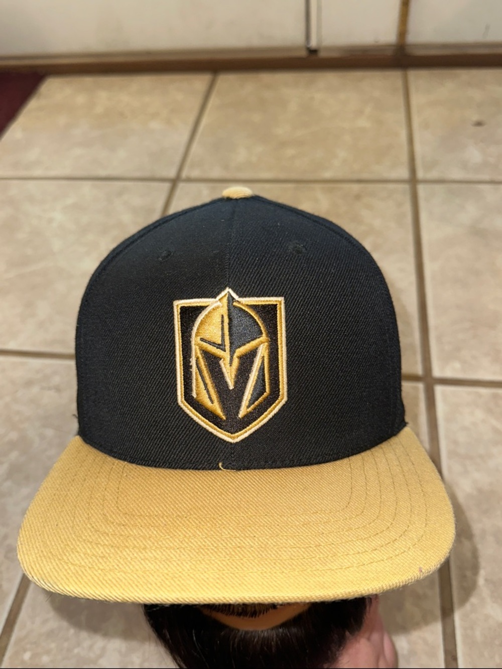 NHL American Needle Vegas Golden Knights Black and White Embroidered Logo Cap